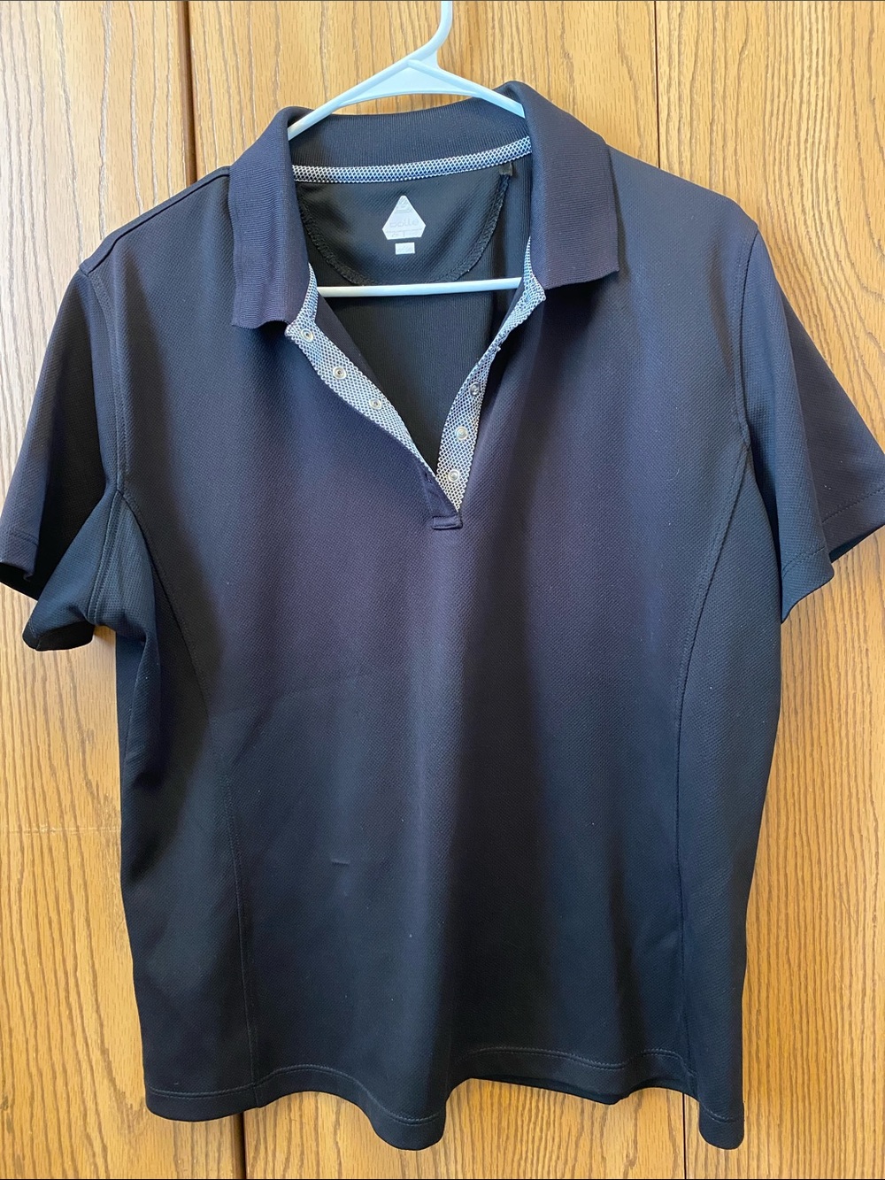 Women's Black Short-Sleeve Golf Polo Tee by bolle’